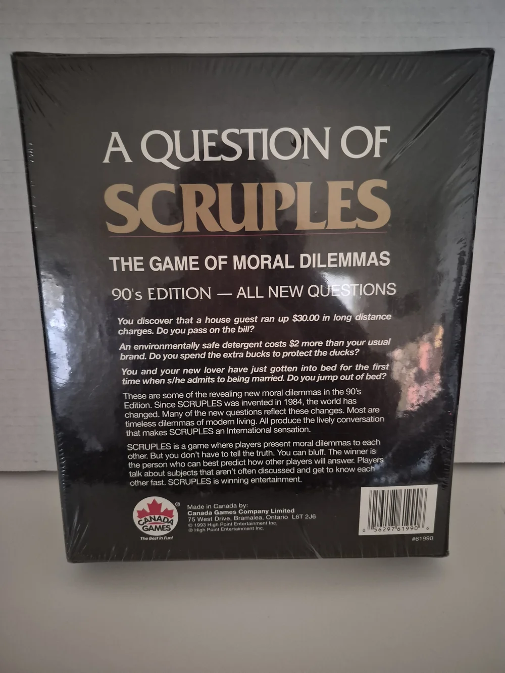 A Question of Scruples 90's Edition Board Game Sealed - Picture 4 of 4